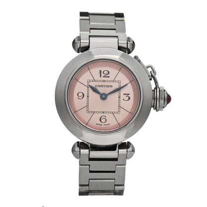 Cartier Stainless Steel 27mm Miss Pasha Quartz Watch Pink 1 of 4