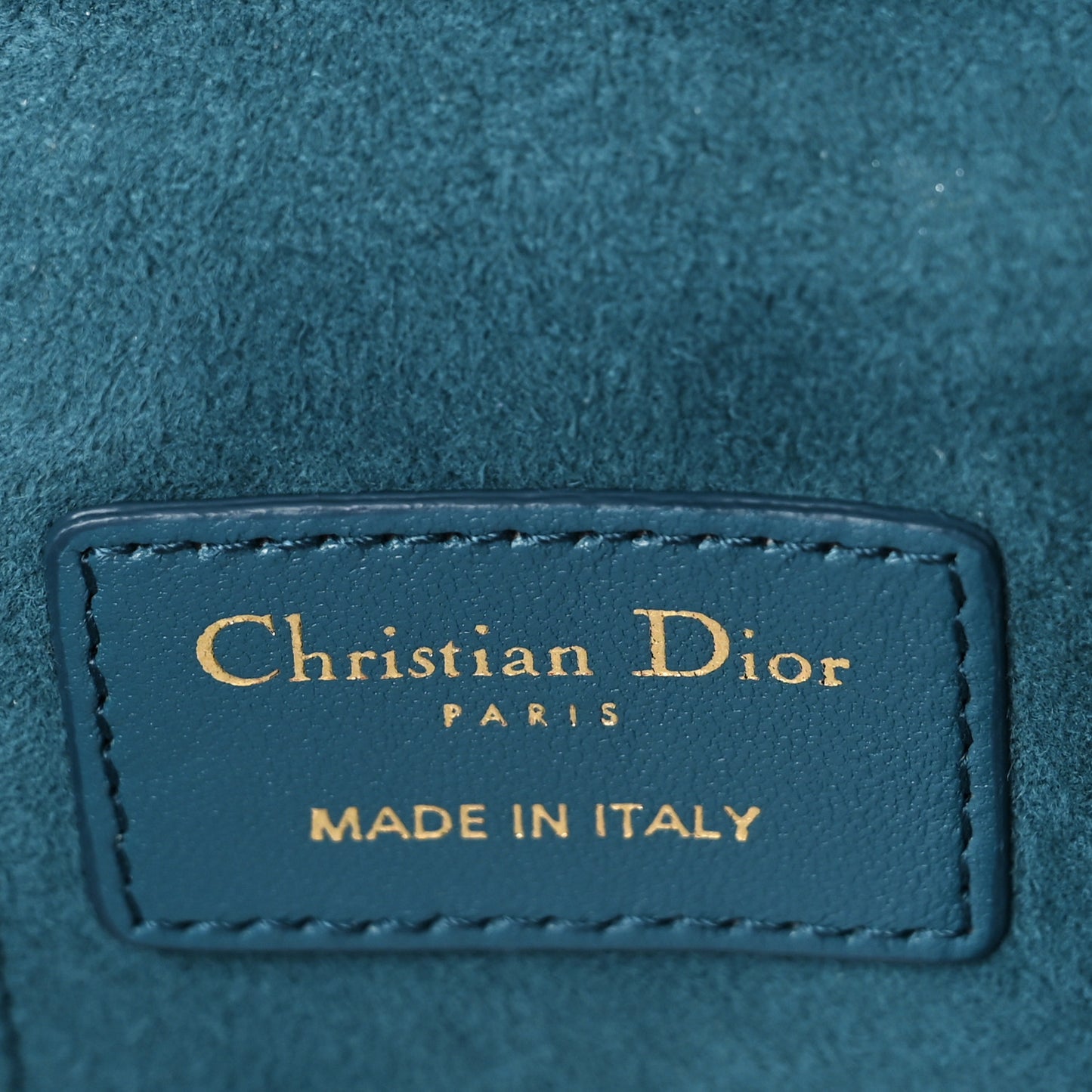 Lambskin Cannage Micro Lady Dior Vanity Case Deep Ocean