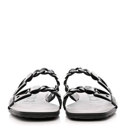 Gucci Rubber Womens Slide Sandals 38 Black 2 of 9