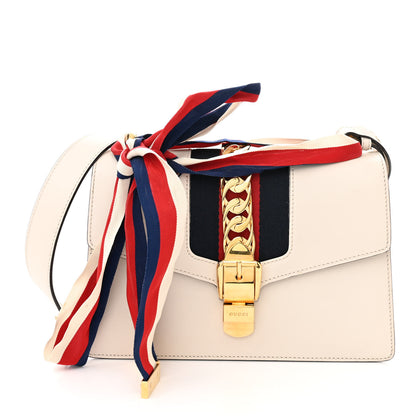 Gucci Calfskin Small Sylvie Shoulder Bag Off White 1 of 14
