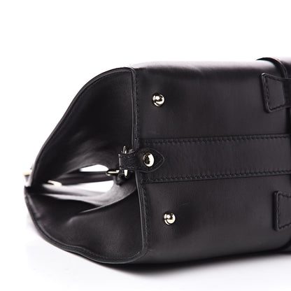 Gucci Calfskin Medium Stirrup Top Handle Bag Black 7 of 12