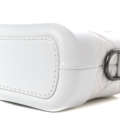Chanel Aged Calfskin Quilted Small Gabrielle Hobo White 9 of 11