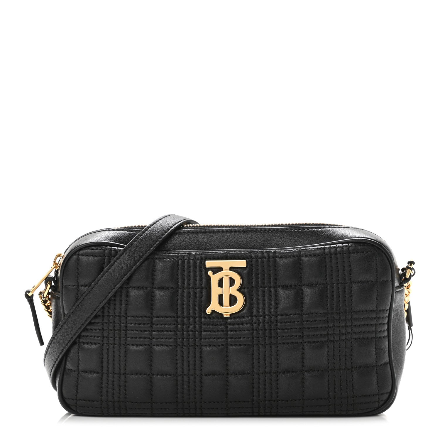 Burberry Lambskin Quilted Camera Bag Black 1 of 8