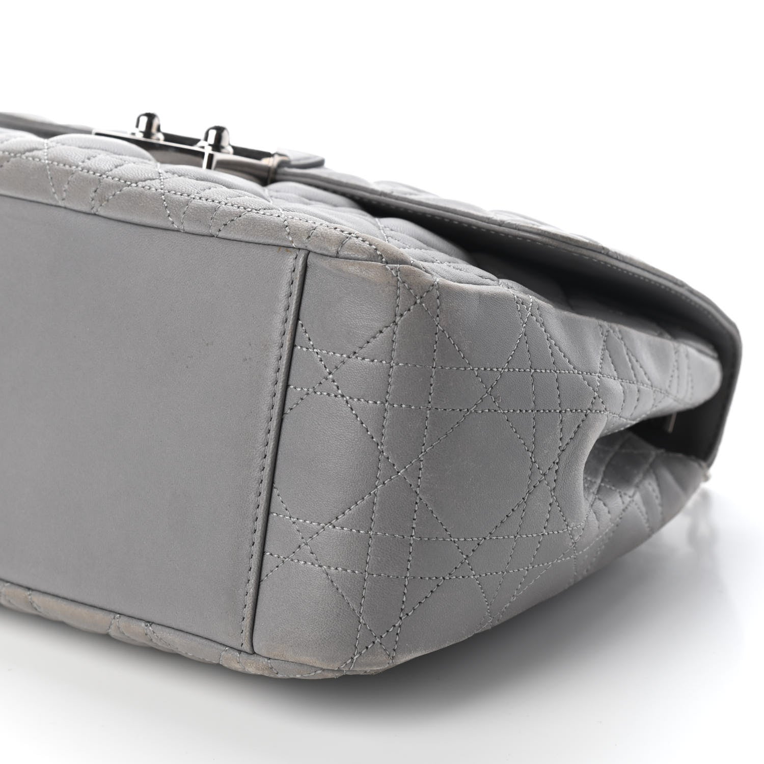 Christian Dior Lambskin Cannage Small Miss Dior Flap Grey 8 of 9