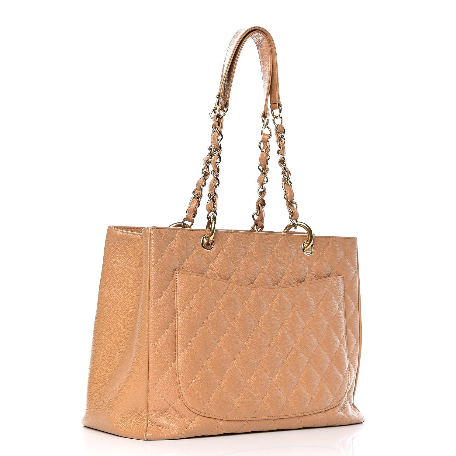 Chanel Caviar Quilted Grand Shopping Tote GST Beige 3 of 20