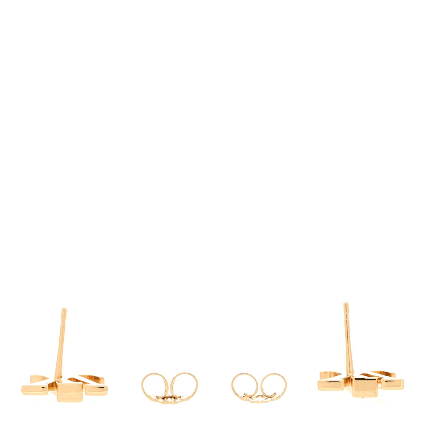 Louis Vuitton Metal LV Iconic Earrings Gold 3 of 4