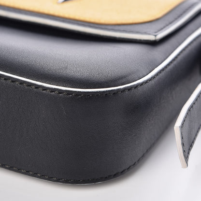 Fendi Vitello Dolce Elite Monster Eyes Bi-Color Baguette Black Yellow 12 of 12