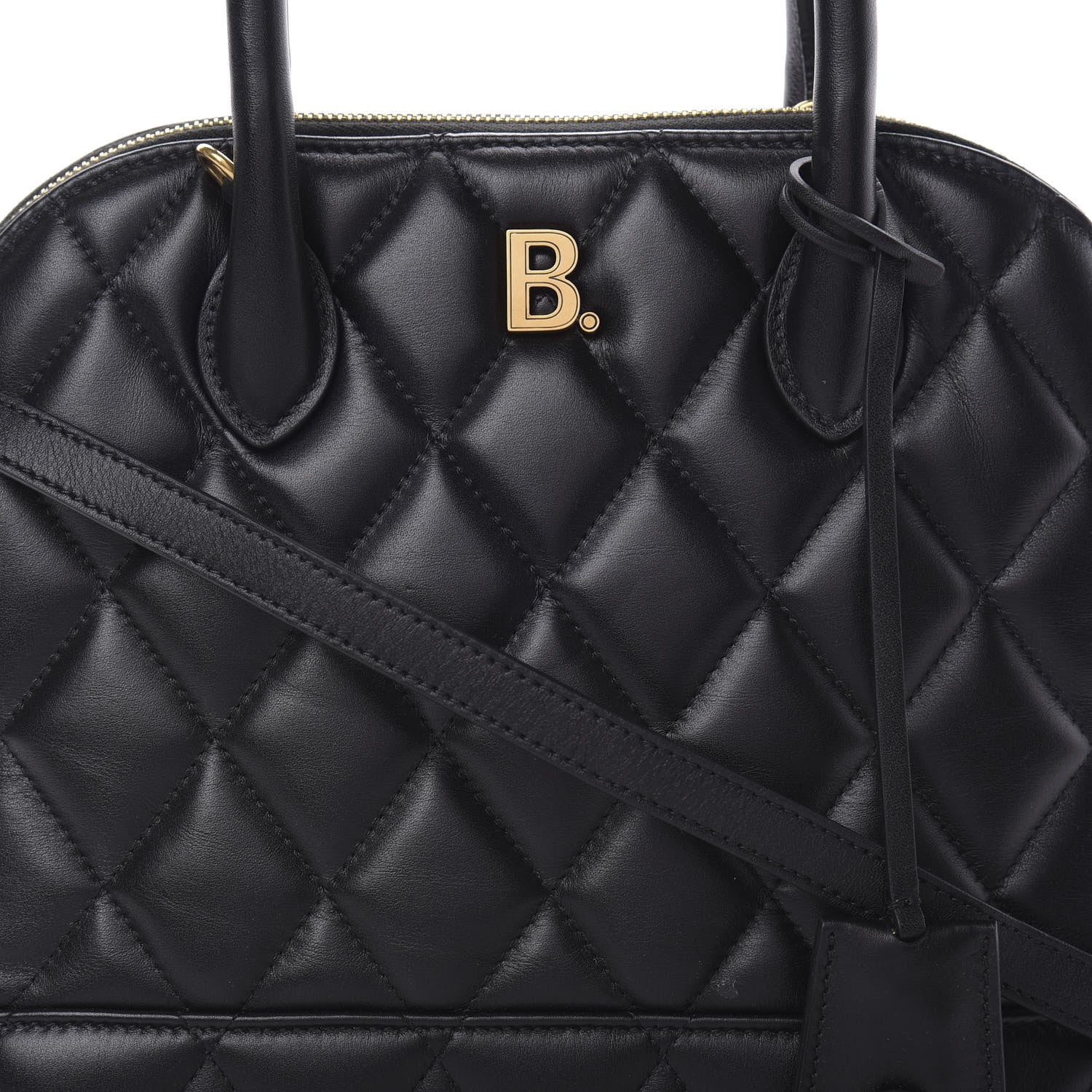 Balenciaga Nappa Calfskin Quilted Small Ville Top Handle Bag Black 8 of 11