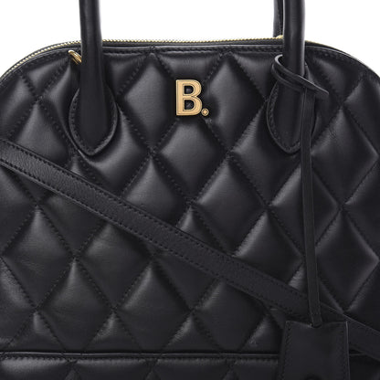 Balenciaga Nappa Calfskin Quilted Small Ville Top Handle Bag Black 8 of 11