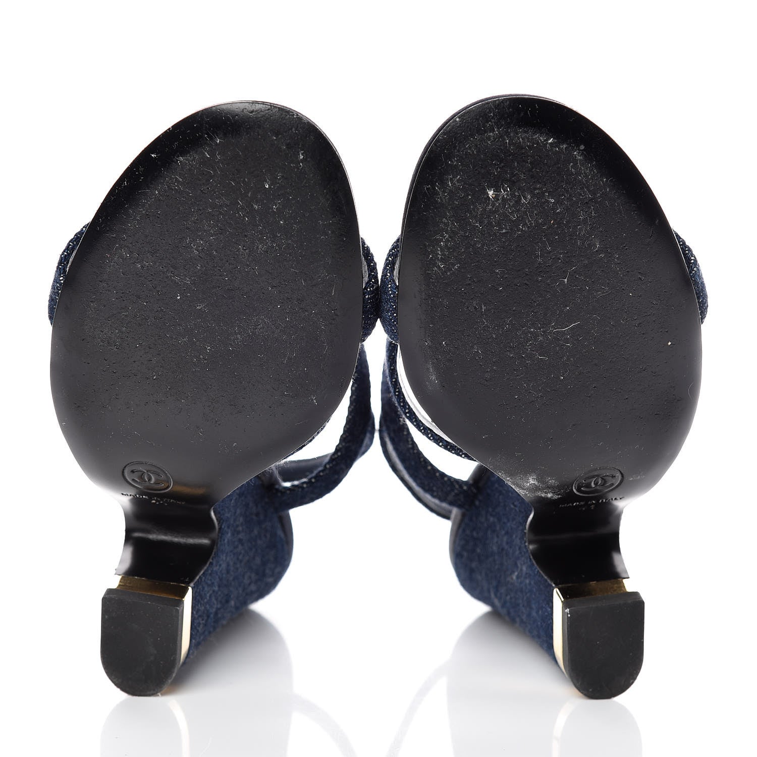 Chanel Denim Sandals 41 Dark Blue 7 of 13