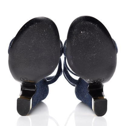 Chanel Denim Sandals 41 Dark Blue 7 of 13