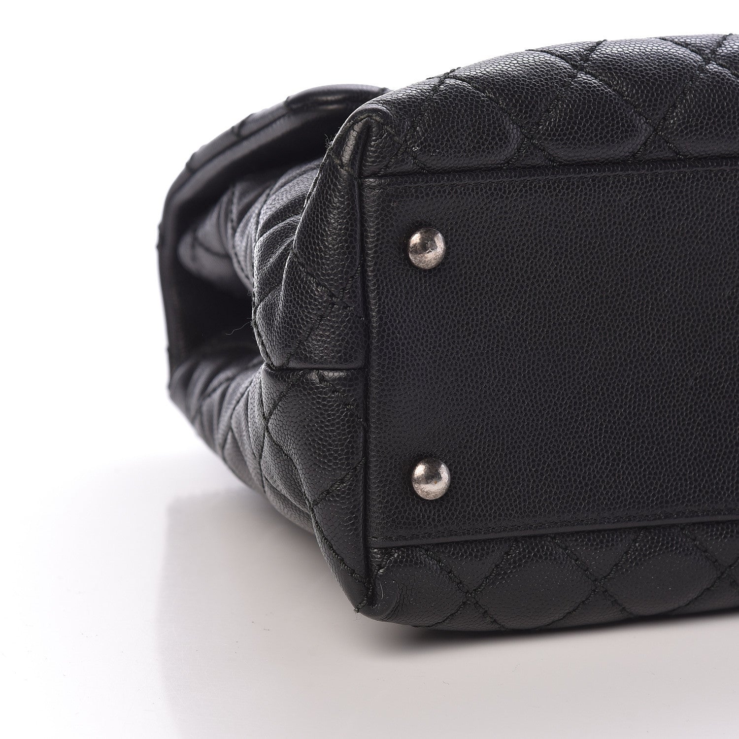 Chanel Caviar Quilted Medium Coco Handle Flap Black 9 of 10