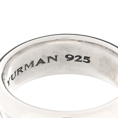 David Yurman Sterling Silver 8mm Cable Inset Band Ring 62 10 5 of 7