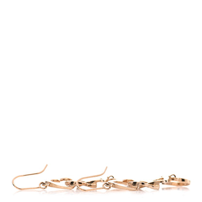 Christian Dior Crystal Heart Drop Earrings Gold 3 of 4