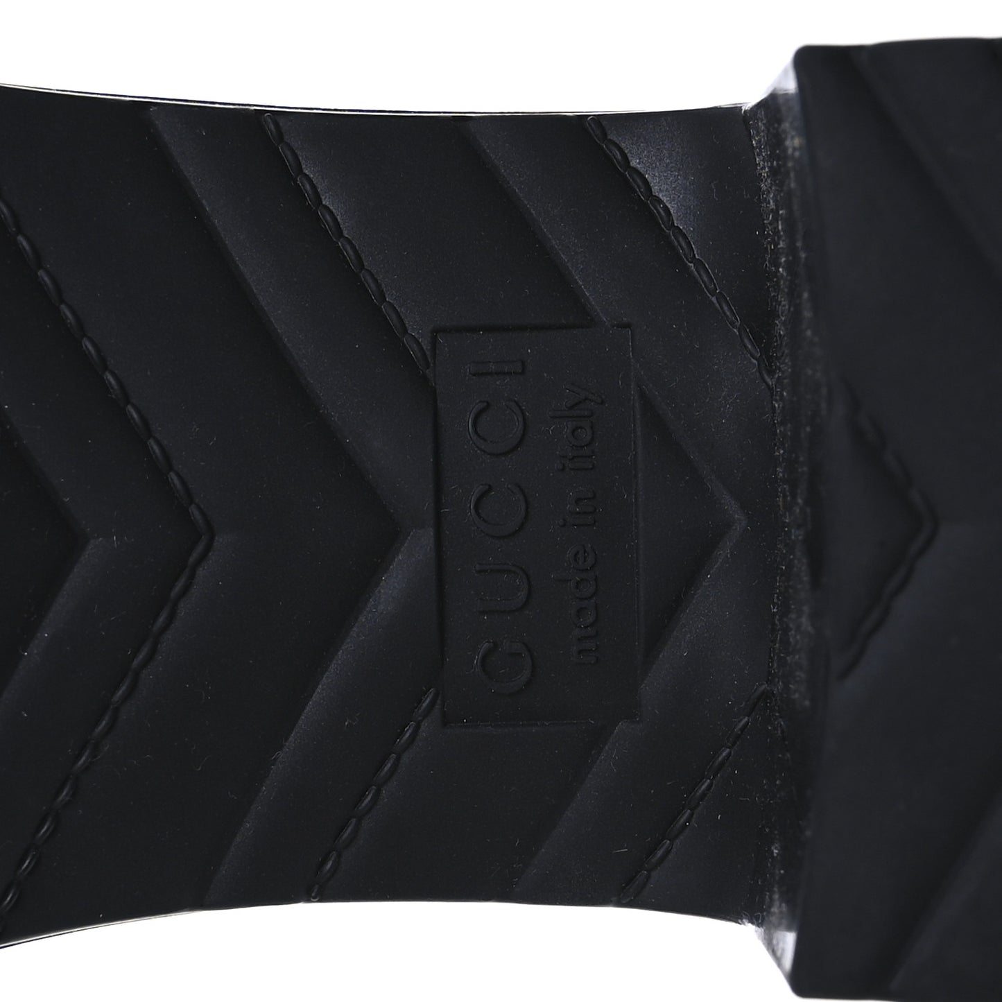Rubber Gucci Logo Womens Platform 20/60mm Slide Sandals 38 Black