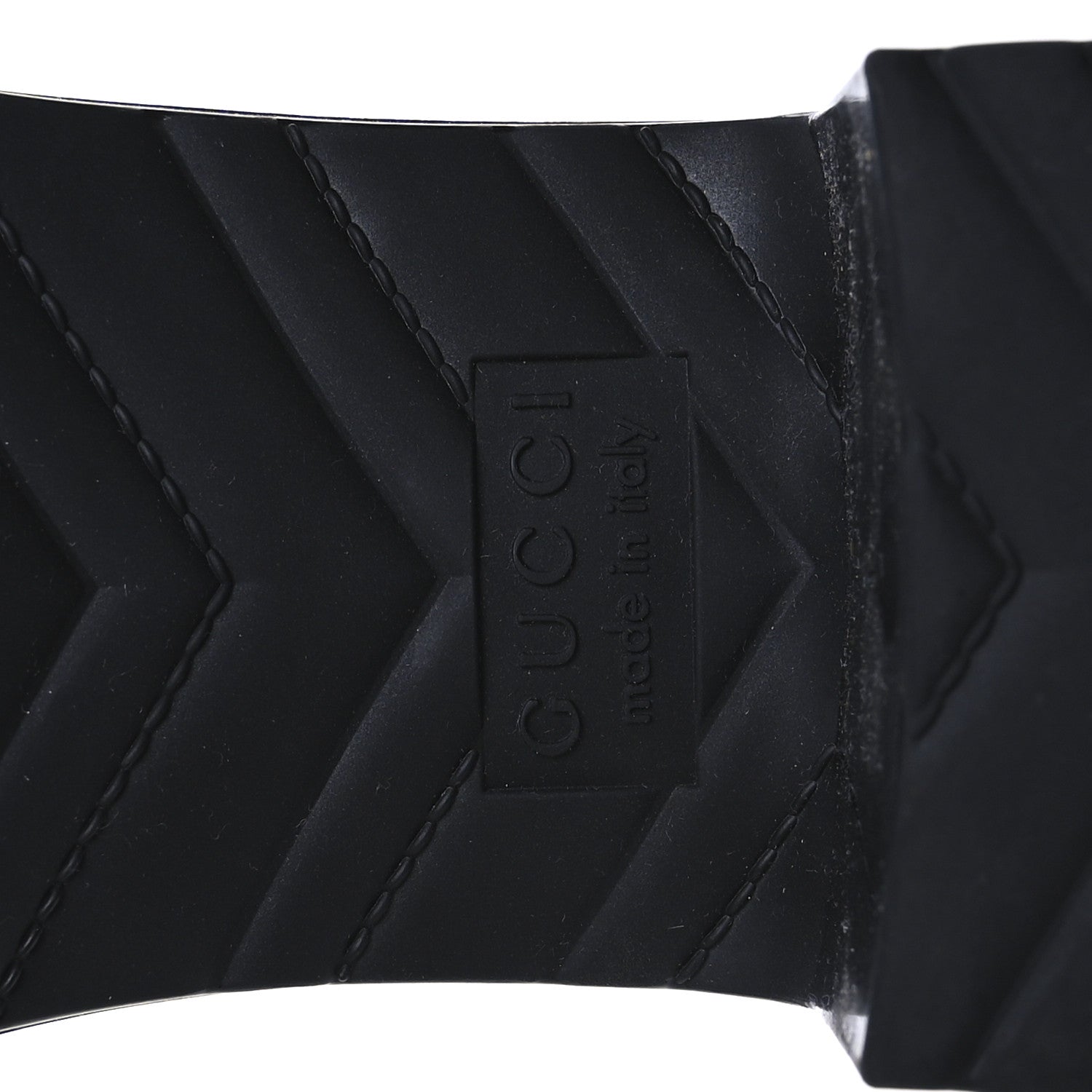 Gucci Rubber Gucci Logo Womens Platform 20/60mm Slide Sandals 38 Black 7 of 9