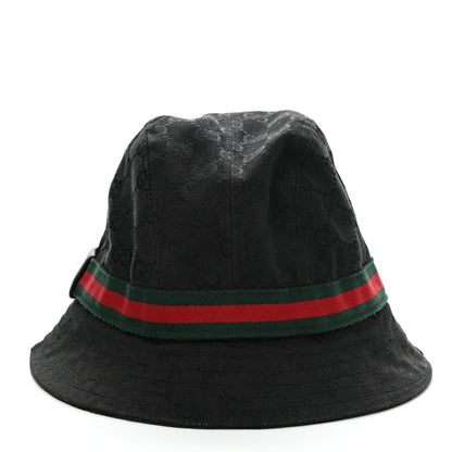 Gucci Monogram Web Bucket Hat M Black 6 of 12