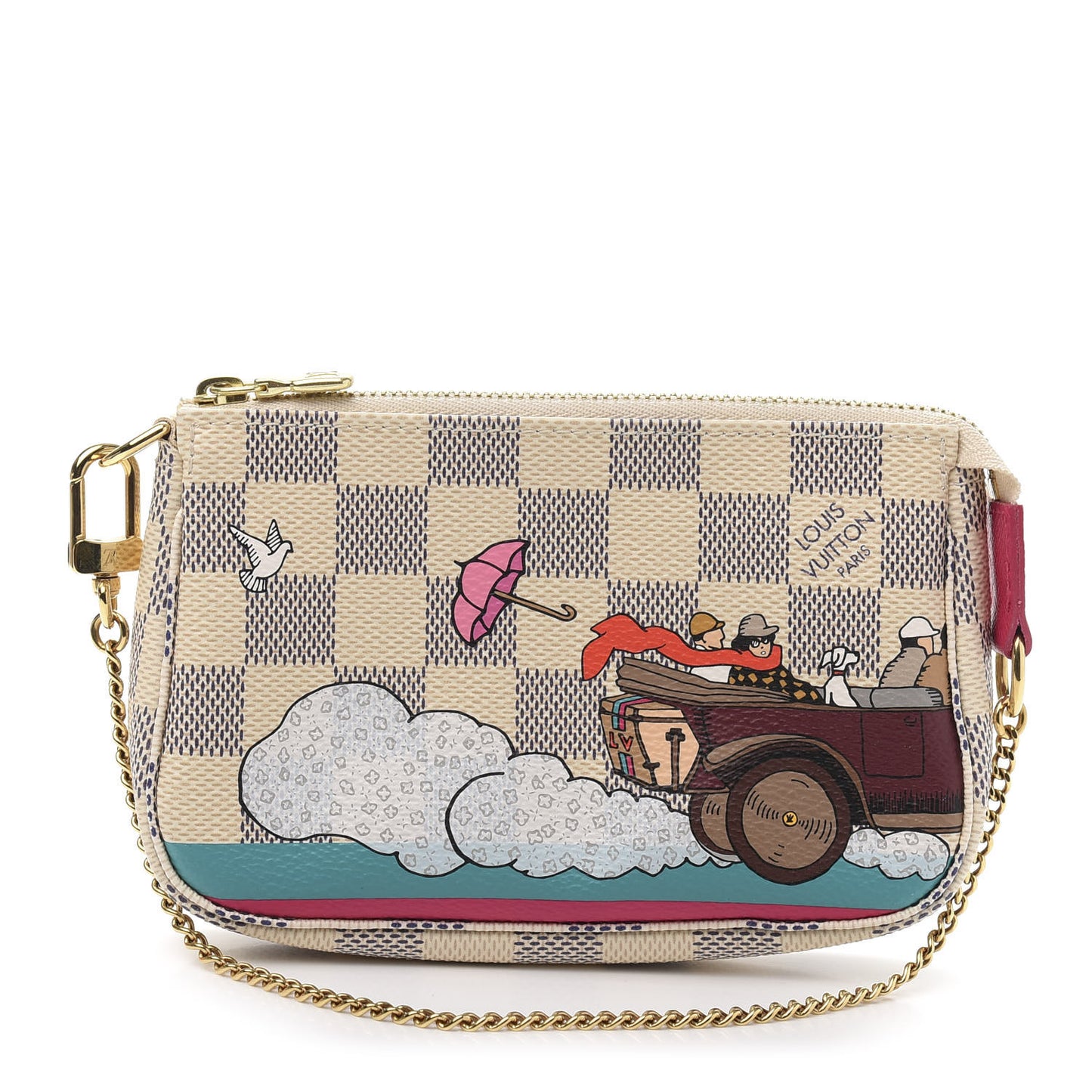 Damier Azur 2015 Christmas Animation Mini Pochette Accessories