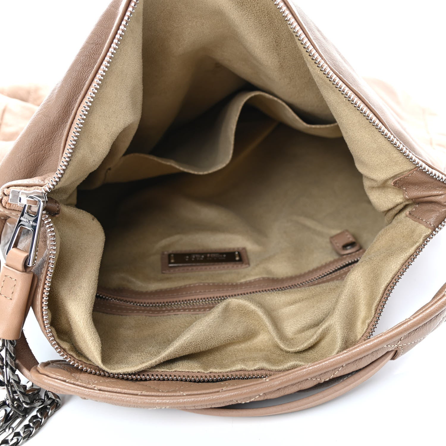 Jimmy Choo Lambskin Biker Hobo Beige 4 of 4