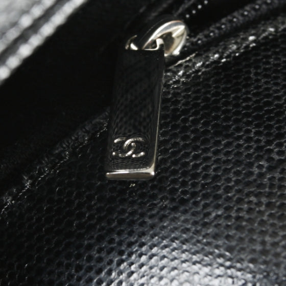 Chanel Coated Canvas Large CC Yacht Tote Black White 7 of 10