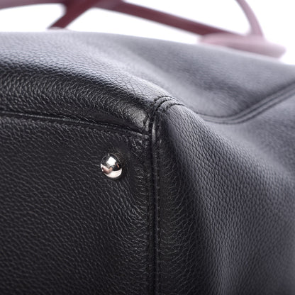 Chanel Calfskin Cerf Executive Shopper Tote Burgundy Black 11 of 16