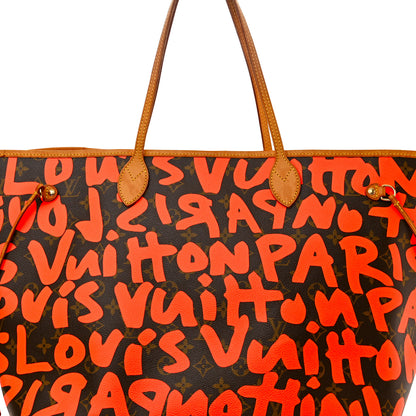 Louis Vuitton Monogram Graffiti Neverfull GM Orange 8 of 13