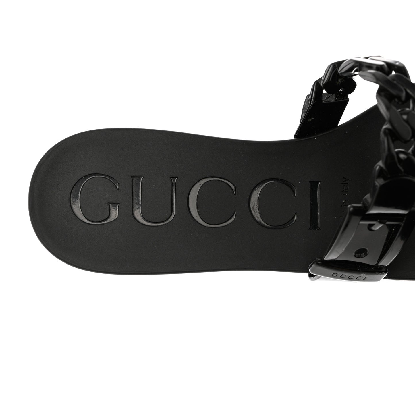 Rubber Womens Slide Sandals 38 Black