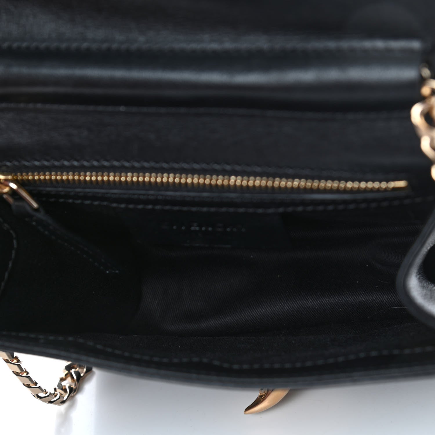 Givenchy Calfskin Shark Lock Chain Clutch Black 4 of 5