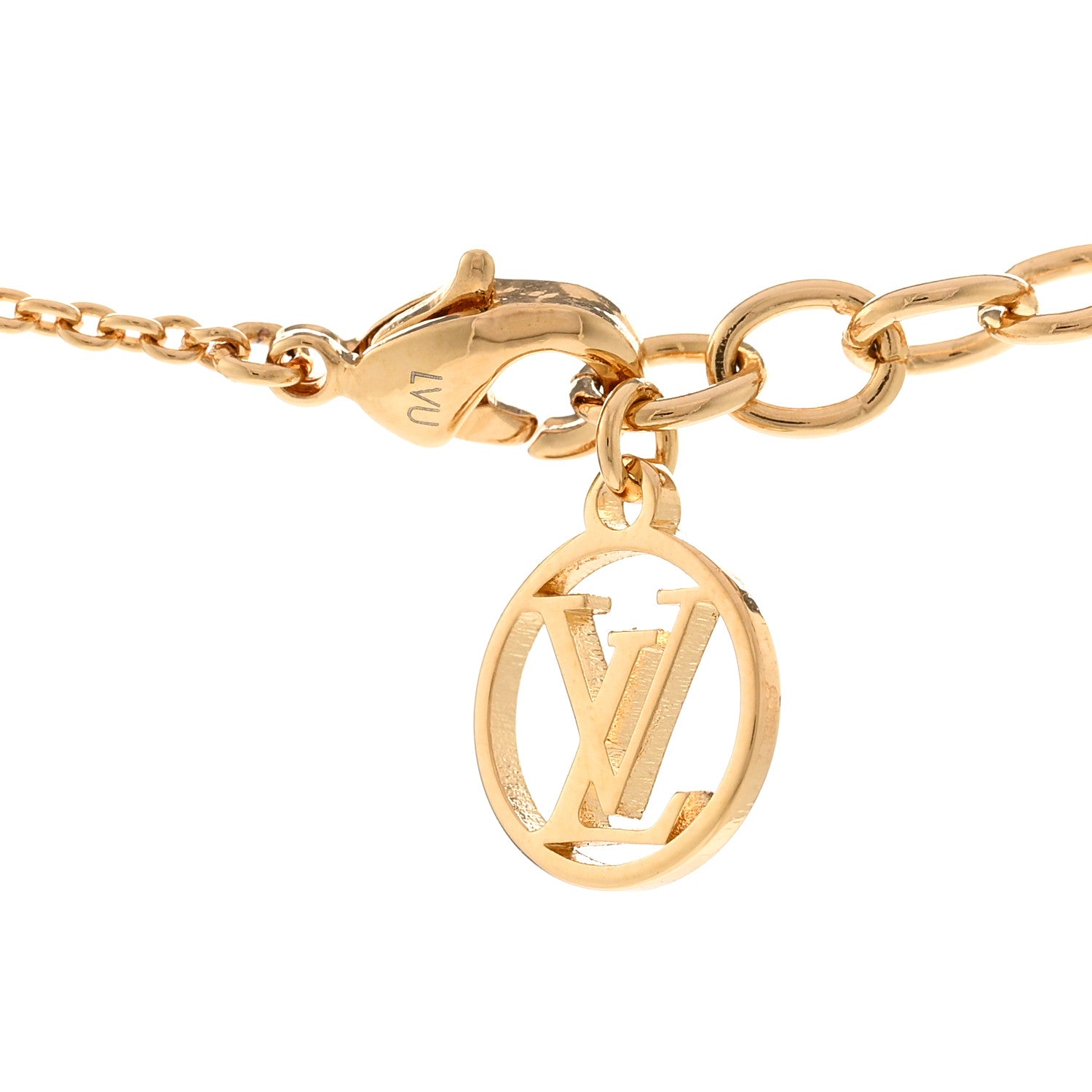 Louis Vuitton Metal Louisette Necklace Gold 5 of 6