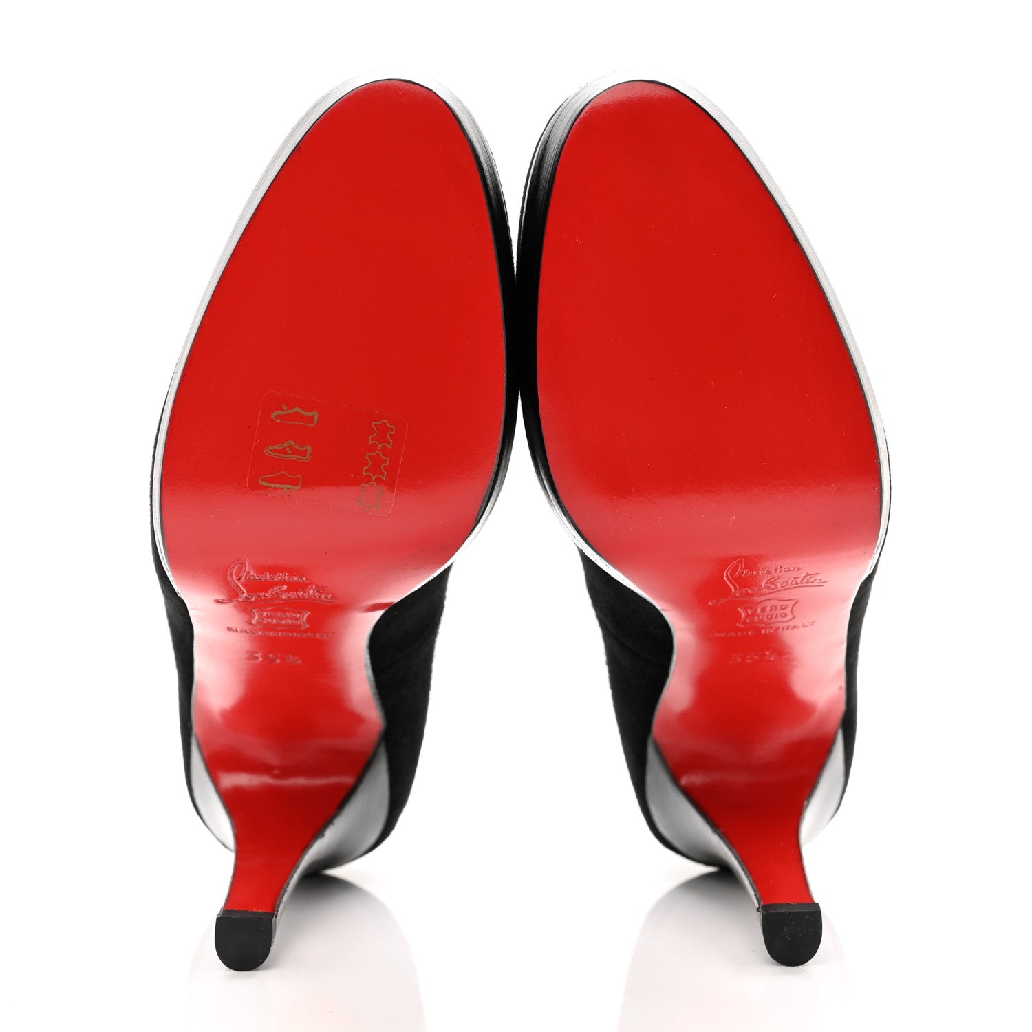 Christian Louboutin Suede Bruges 100 Pumps 35.5 Black 5 of 9
