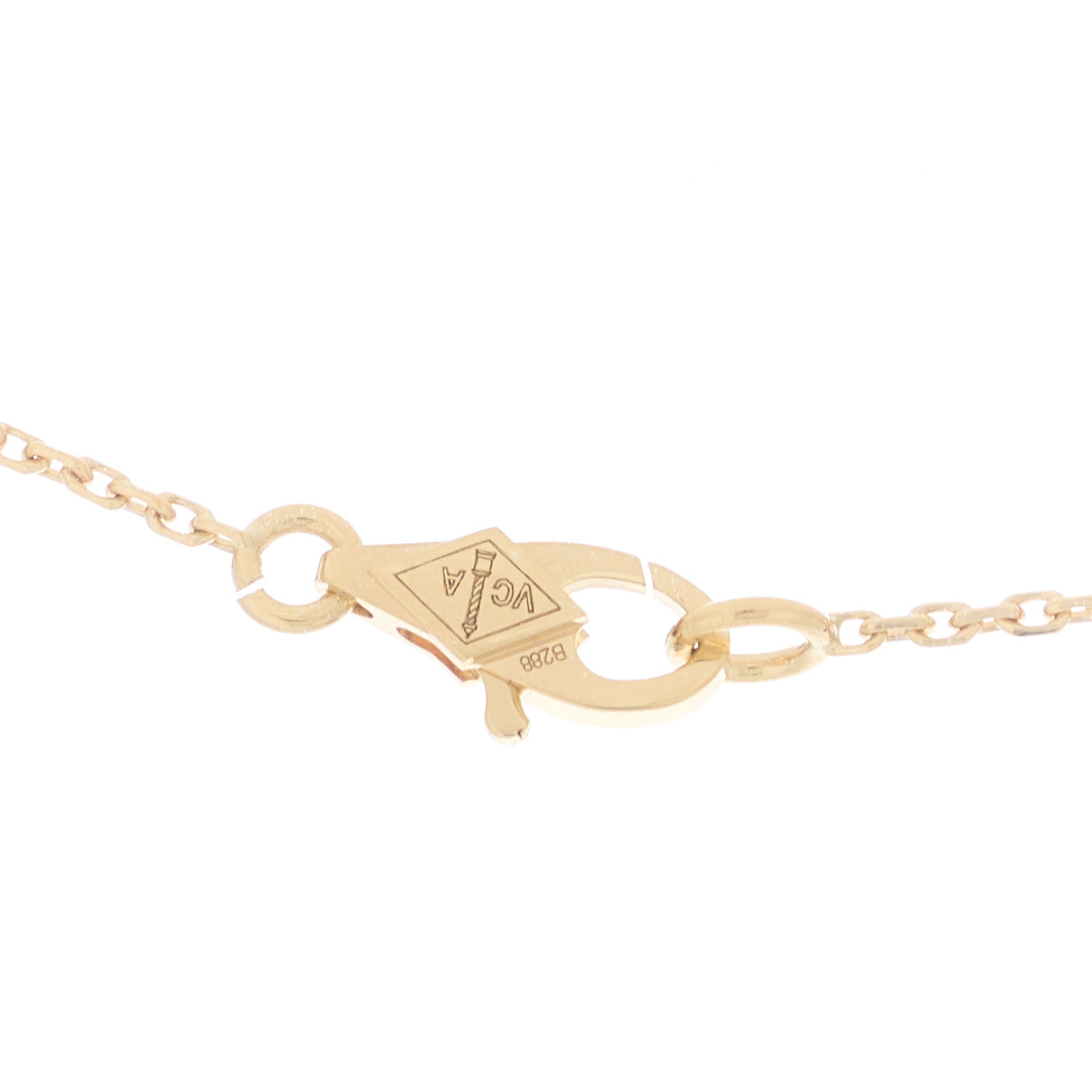 Van Cleef & Arpels 18K Yellow Gold Mother of Pearl Sweet Alhambra Pendant Necklace 3 of 6