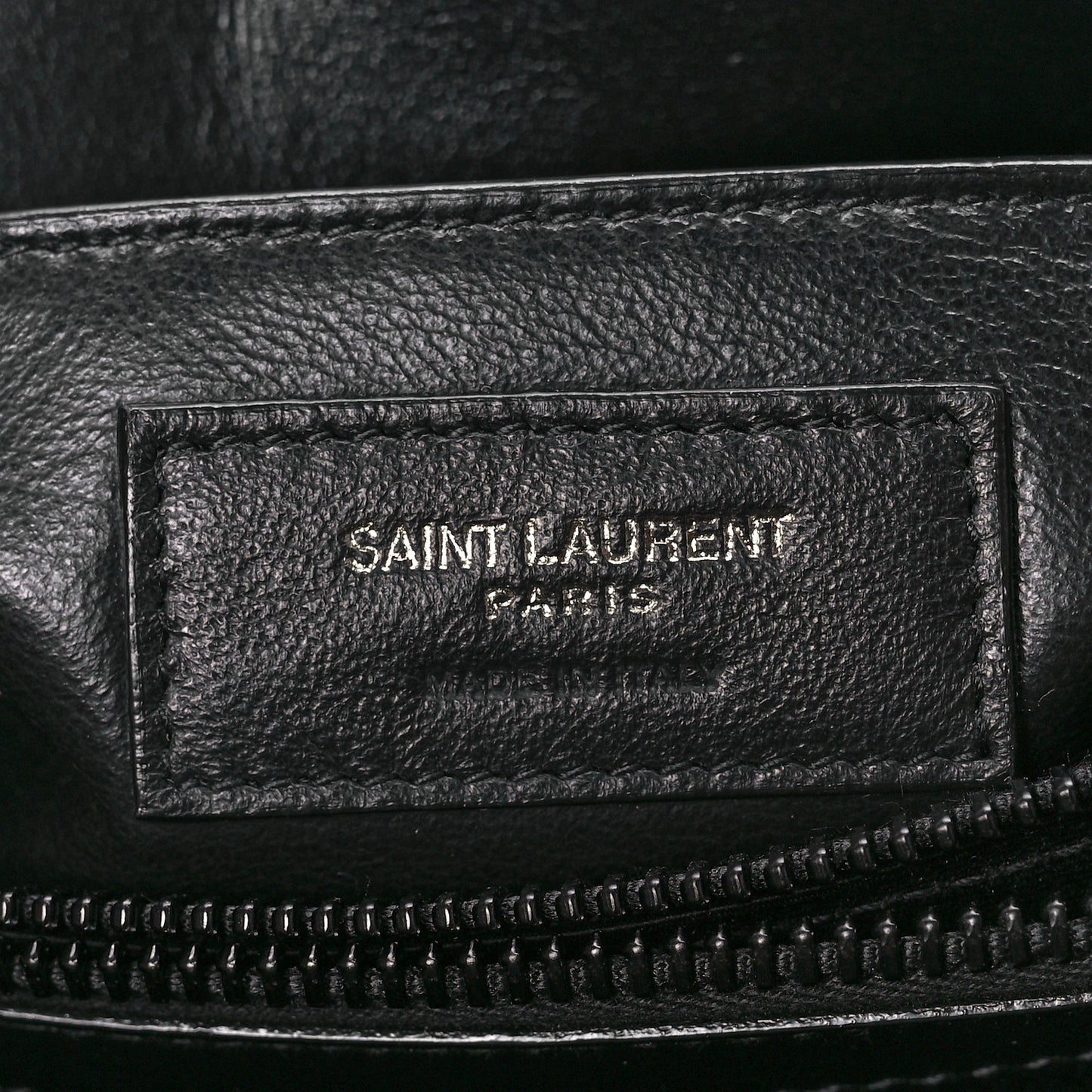 Calfskin Y Quilted Monogram Monochrome Small Loulou Chain Satchel Black