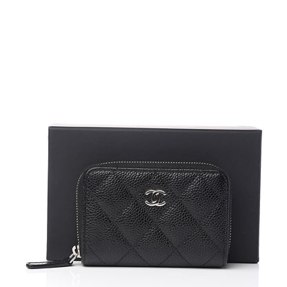 Chanel Caviar Quilted Zip Coin Purse Black 8 of 8
