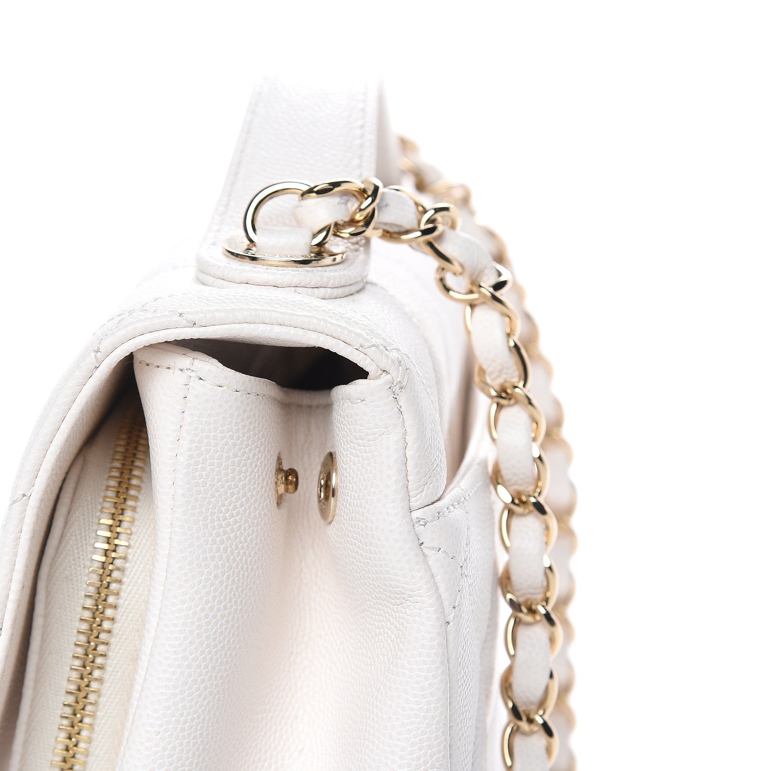 Chanel Caviar Quilted Medium Business Affinity Flap White 17 of 17