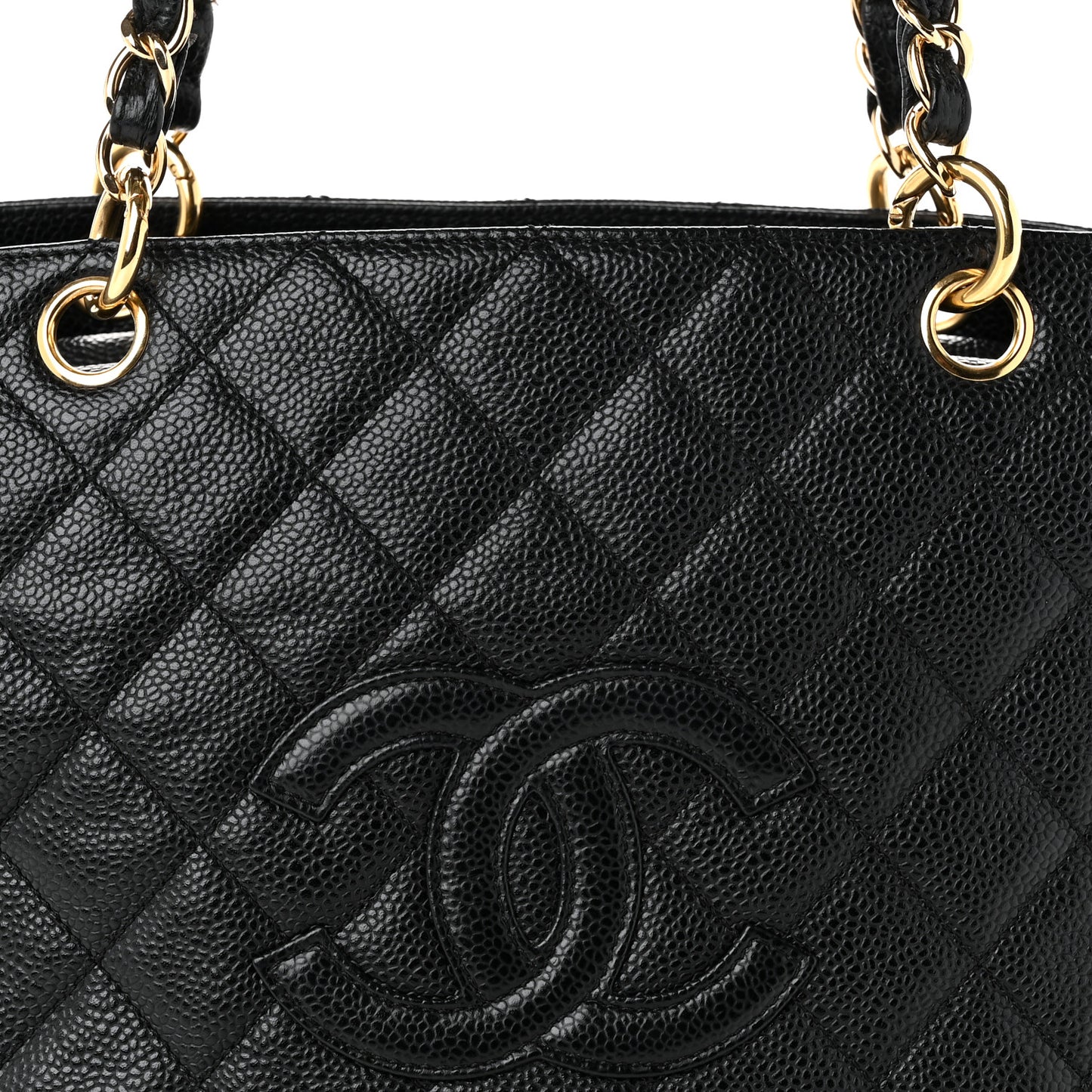 Caviar Quilted Petit Timeless Tote PTT Black