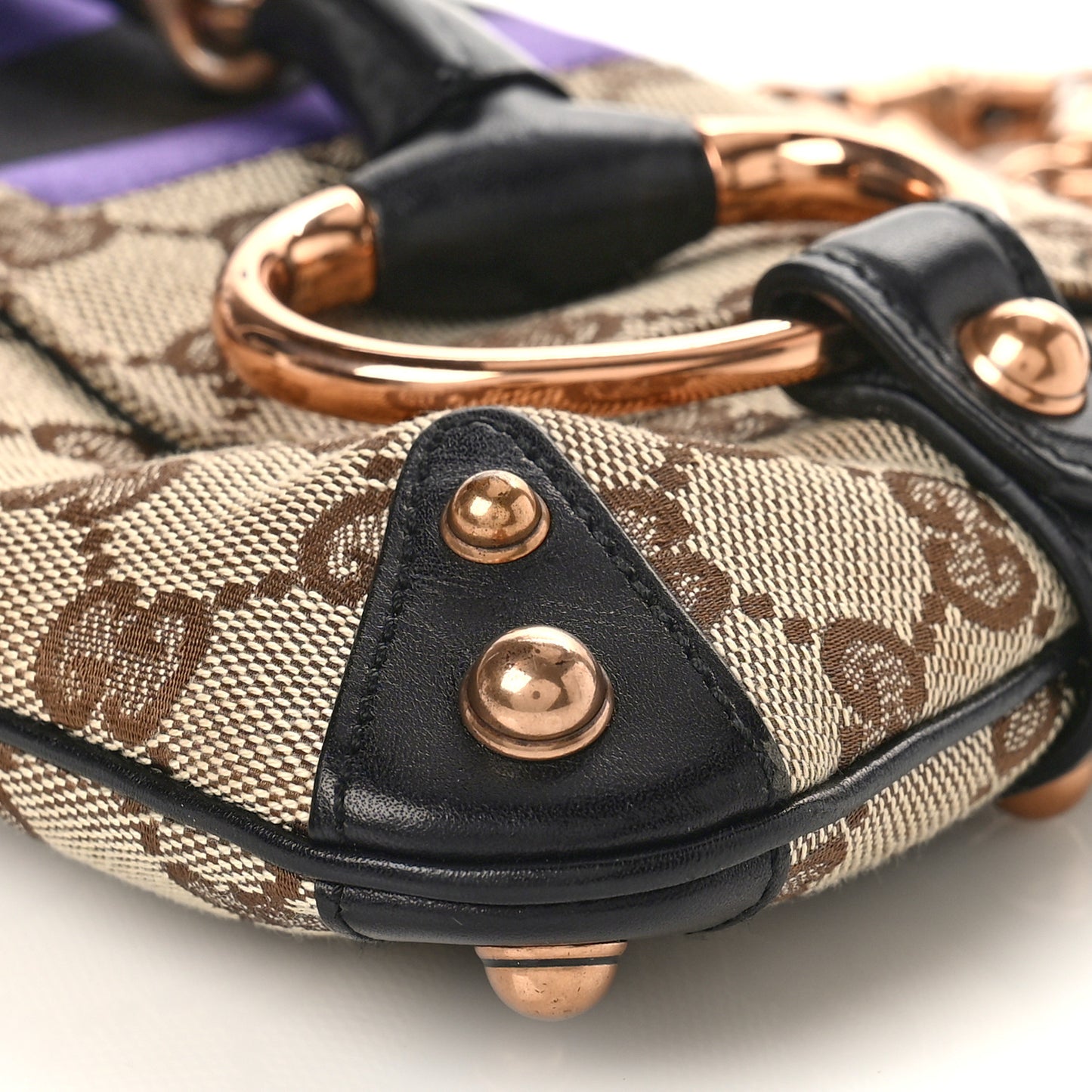 Tom Ford Monogram Horsebit Web Clutch Purple