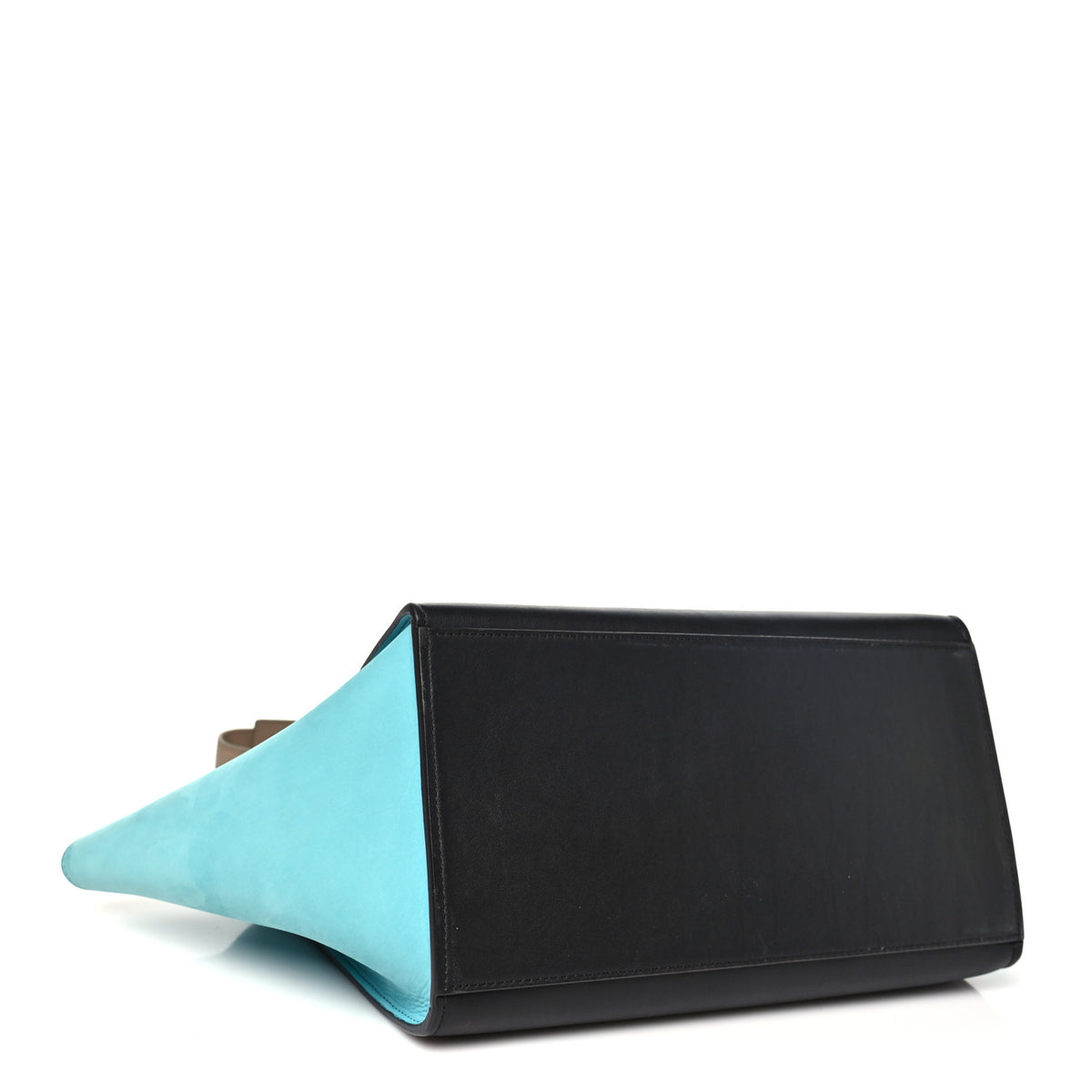 Smooth Calfskin Nubuck Small Tri-Color Trapeze Taupe