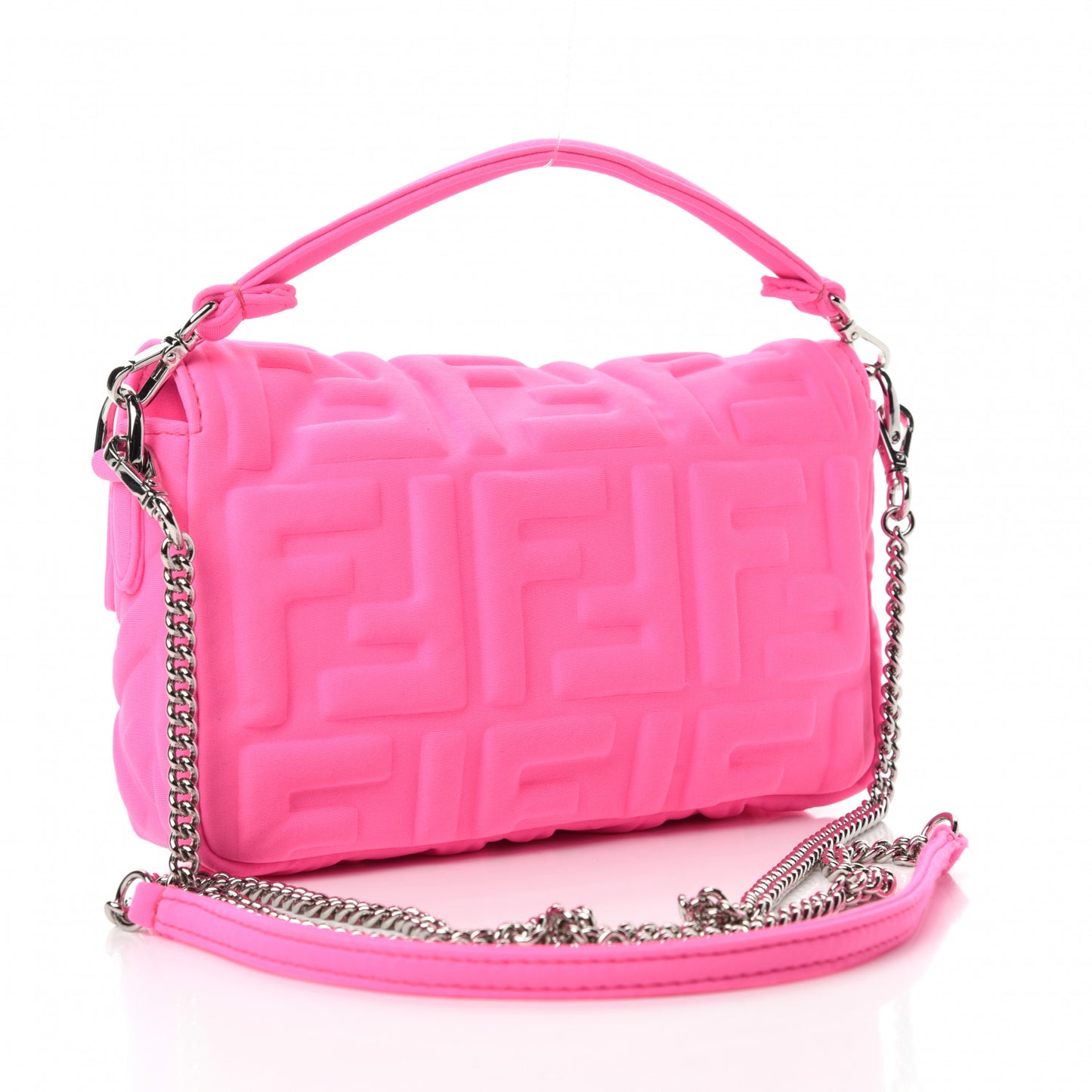 Lycra FF Embossed Mini Baguette Rosa Fluo