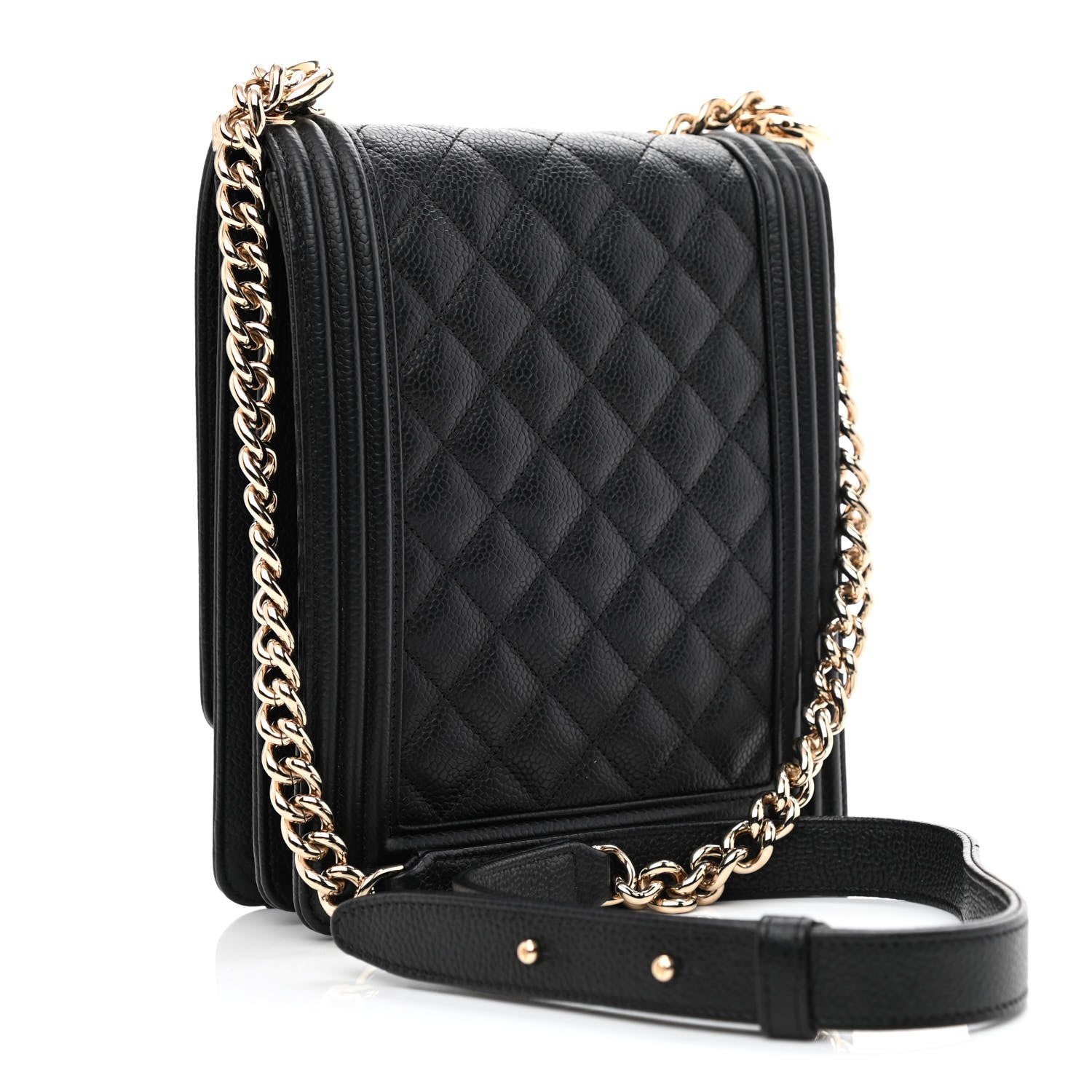 Chanel Caviar Quilted North South Boy Flap Black 3 of 10