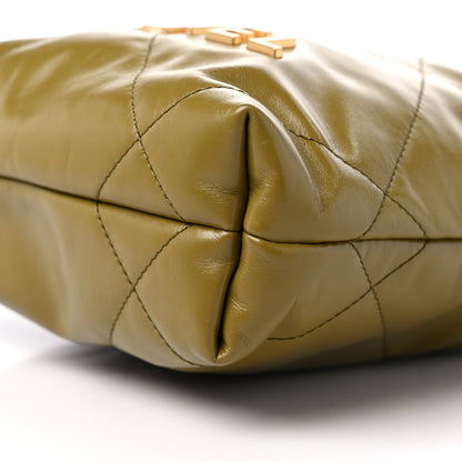 Chanel Shiny Calfskin Quilted Mini Chanel 22 Green 9 of 10