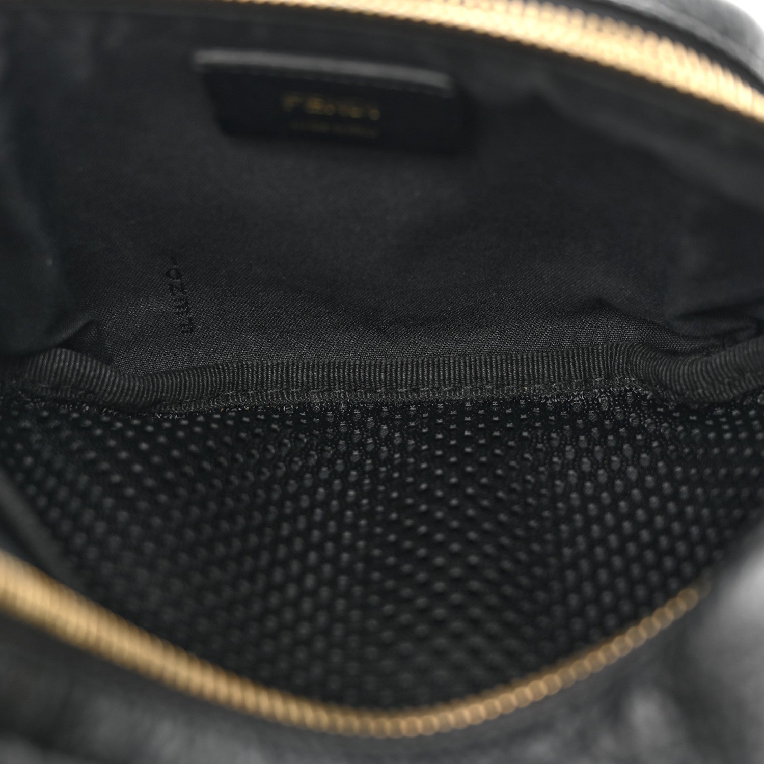 Fendi Cuoio Romano Metal Bug Eyes Pocket Belt Bag Black 5 of 14