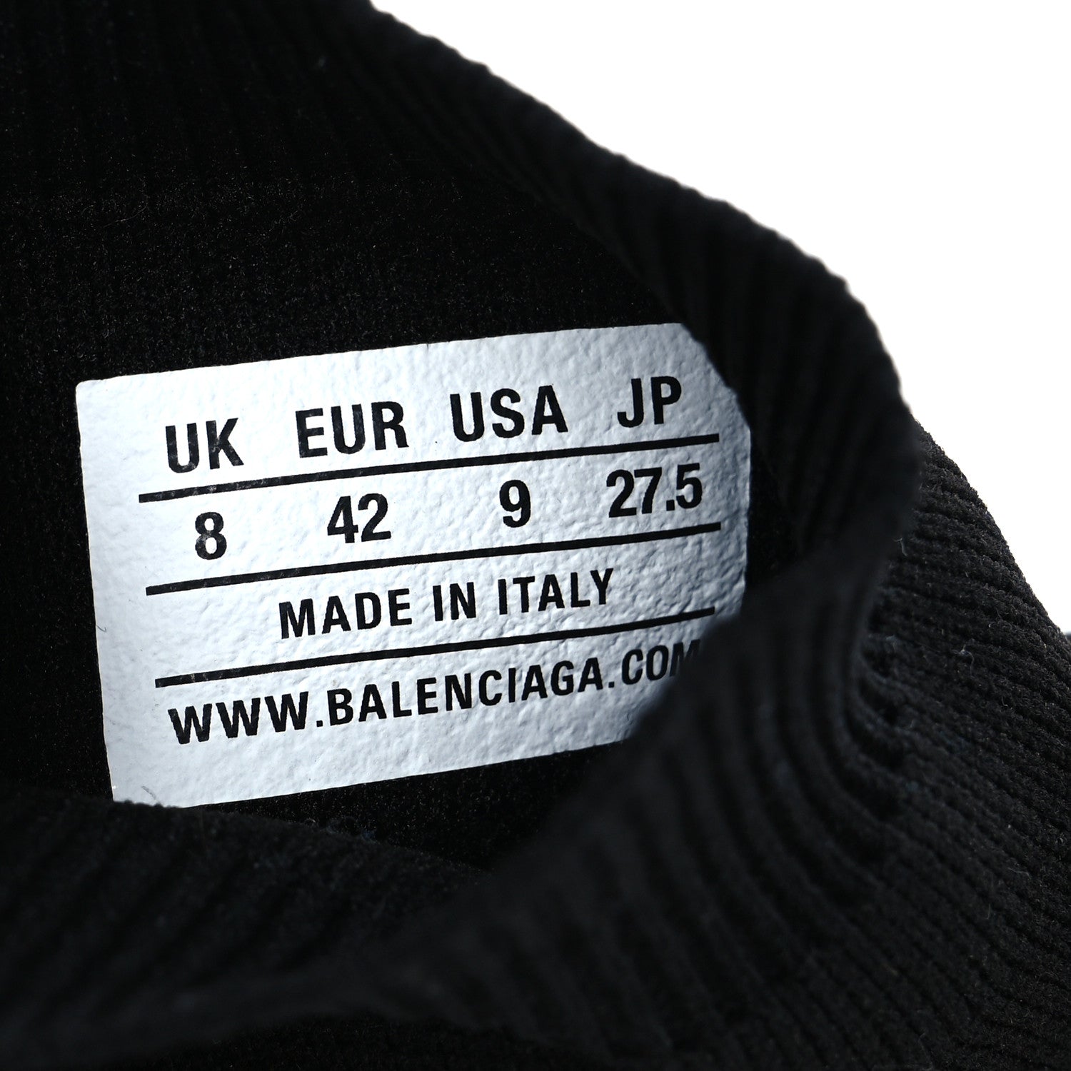 Balenciaga Neoprene Knit Mens Speed Sneakers 42 Black White 10 of 11