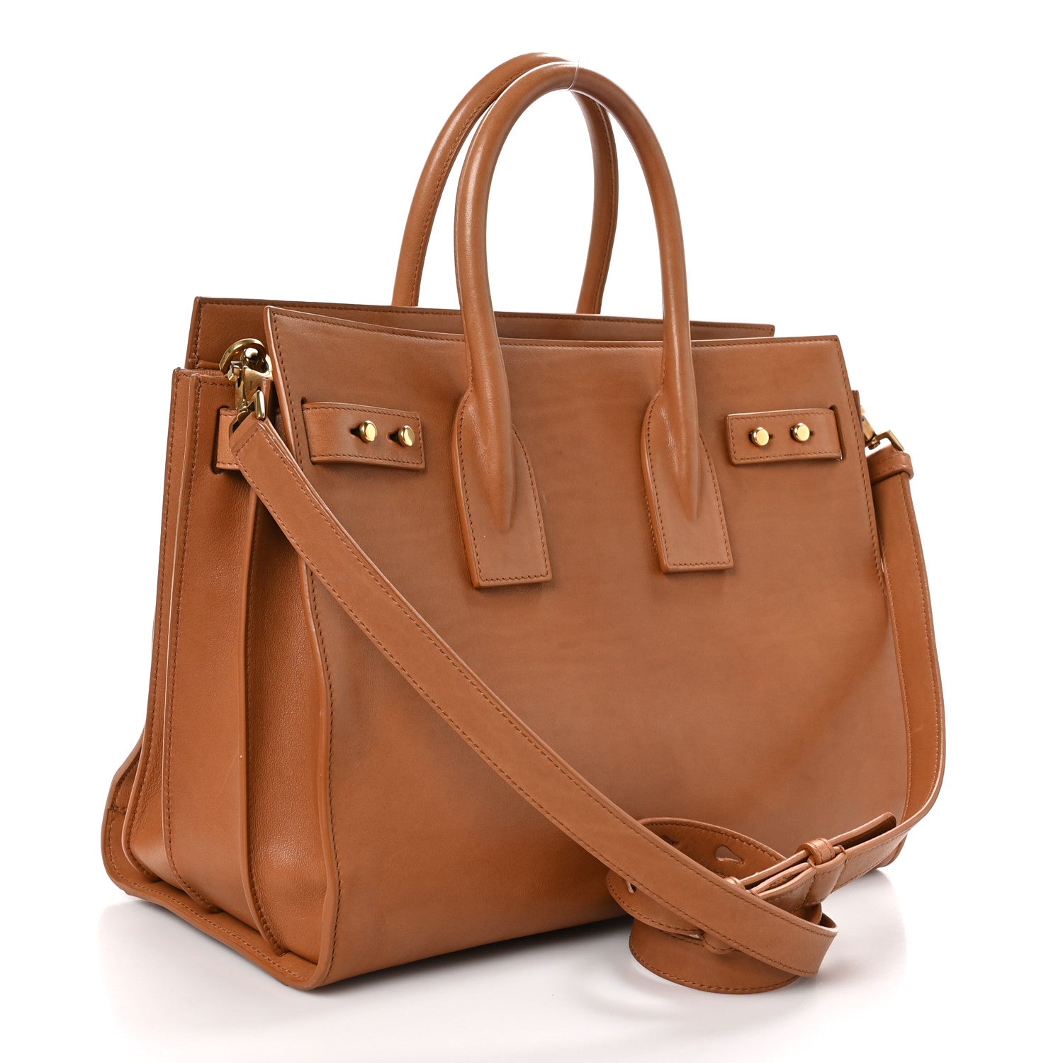 Saint Laurent Smooth Calfskin Small Supple Sac De Jour Tan 4 of 12