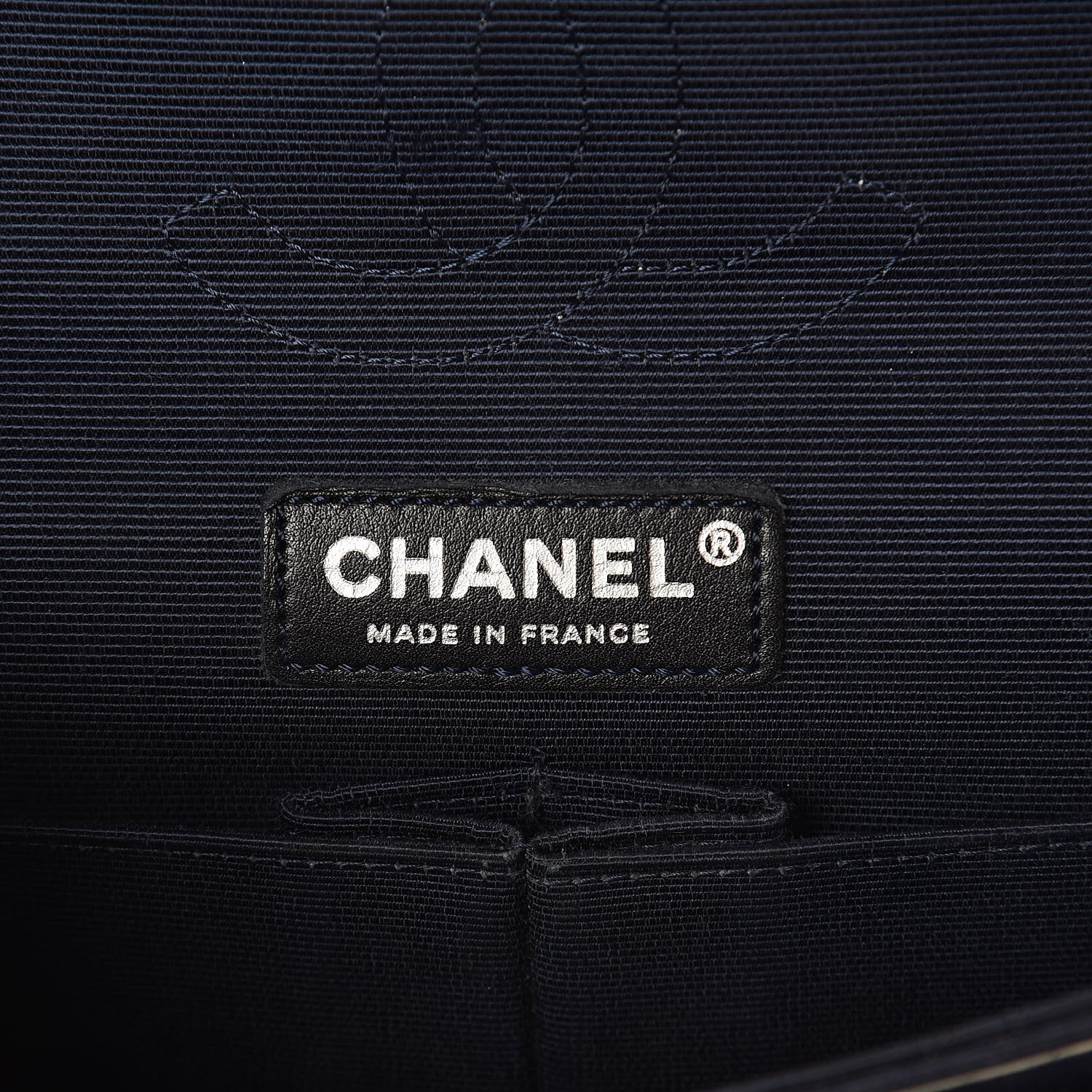 Chanel Grosgrain Quilted Medium Double Flap Navy 6 of 13