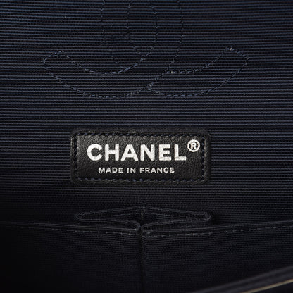 Chanel Grosgrain Quilted Medium Double Flap Navy 6 of 13