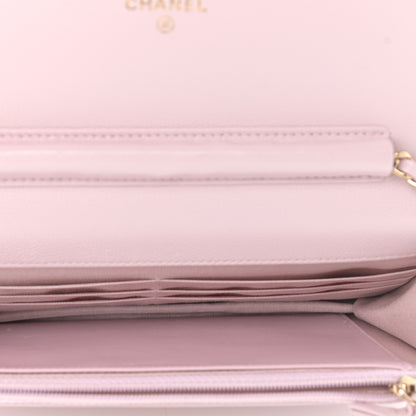 Chanel Caviar Quilted Coco Candy Wallet On Chain WOC Light Pink 5 of 12