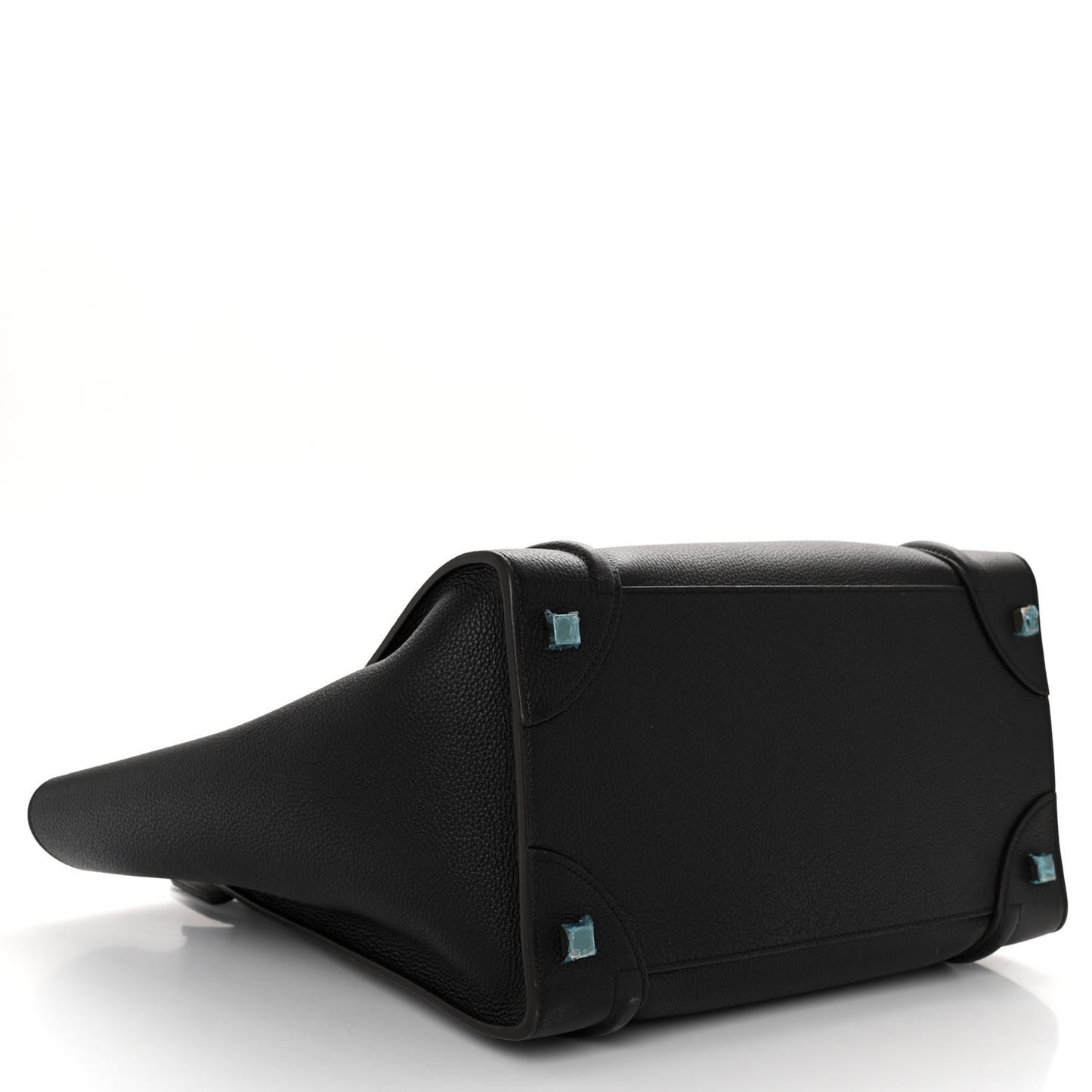 Drummed Calfskin Mini Luggage Black