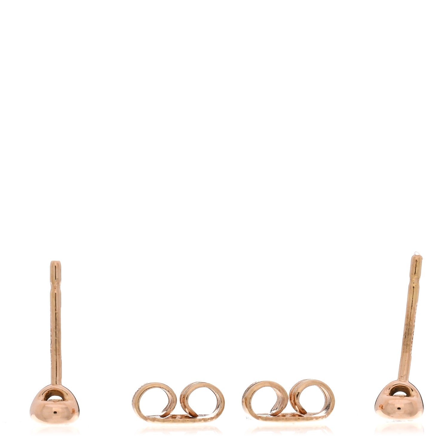 Tiffany 18K Rose Gold Diamond .06ctw Elsa Peretti Diamonds By The Yard Earrings 3 of 4