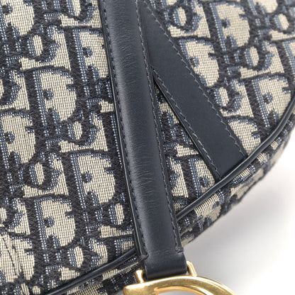 Christian Dior Oblique Mini Saddle Bag Blue 9 of 9