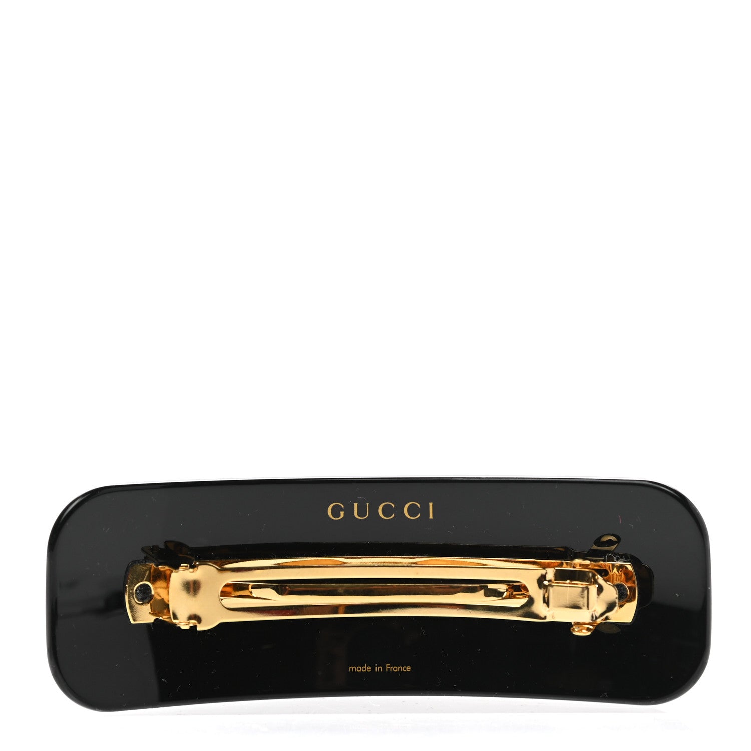 Gucci Resin Crystal Single Hair Barrette Black 3 of 4